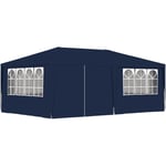 Tente de réception Tonnelle de Jardin Barnum avec parois latérales 4x6 m Bleu 90 g/m²