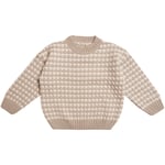HUTTEliHUT BOBBI sweater cotton – camel/off white stripes - 2-4år