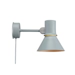 Anglepoise - Type 80 Wall Light Grey Mist, With Cable/Plug, Incl. LED 6W MAX 10W E27 600lm, 2700K IP20