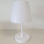 H&S Collection Uppladdningsbar bordslampa LED vit 13x30 cm 447565