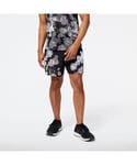 New Balance Mens London Edition Printed Impact Run 5 Inch Shorts in Black - Size X-Large