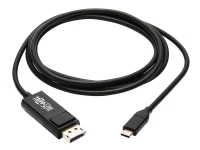 Tripp Lite USB C to DisplayPort Adapter Cable USB 3.1 Locking 4K USB-C 6ft - DisplayPort-kabel - 24 pin USB-C (hane) vändbar till DisplayPort (hane) låst - USB 3.1 Gen 1 / Thunderbolt 3 / DisplayPort 1.2 - 1.8 m - stöd för 4K, USB-ström - svart