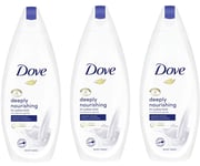Dove Body Wash Deeply Nourishing Softer, Smoother Skin 225ml, Pack Of 3