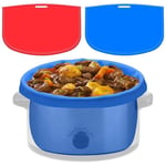 2 Pack Slow Cooker Liners - Reusable Cooker Divider, Silicone Cooking Bags Fit 6