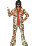 70'S Retro Rutig Jacka och Byxor Herrkostym