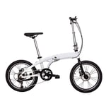 YHANS Foldable Suspension Bicycle, Steel Carbon Mountain Bicycles Adult Mountain Bikes Light And Durable Dual Disc Brake System Riding Safer Load Capacity 110Kg,White