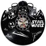 Handmade Star Wars Black Vinyl Wall Clock Birthday Gift