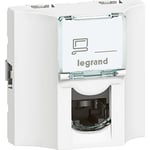 10 st Mosaik datauttag förlängningslänk RJ45 Cat-5E FTP 2M vit