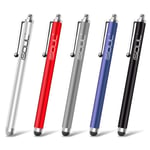 iSOUL Stylus Pen Set, [5 Pack] Microfiber Stylus Pens for Touch Screens Capacitive Touch Screens Stylus Pens For iPhone, iPad Mini, Pro, Galaxy, Note, Tab, Nexus, Nokia, Blackberry, OnePlus, Tablets