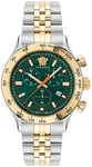Versace VE2U00522 Hellenyium Grøn/Gul guldtonet stål Ø44 mm