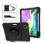 iPad Air 4/5 & iPad Pro 11" Gen 1/2/3/4 Multifunktionellt skal - Svart