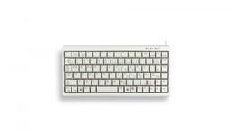 CHERRY Compact Keyboard G84-4100, disposition allemande, clavier QWERTZ, clavier filaire, design compact, mécanique ML, gris clair