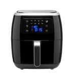 Amazon Basics 6 Litre Air Fryer with Digital Touchscreen and 8 Cooking Presets, Black
