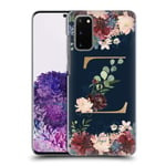 Official Nature Magick Letter Z Floral Monogram Gold Navy 2 Hard Back Case Compatible for Samsung Galaxy S20 / S20 5G