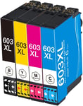 Replacement for 603 XL Ink for Use with 3100 or4100 or2100 or2105 or3105 or4105 WF-2810 or2830 or2835 or2850 (1 Set BK/C/M/Y )