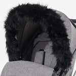 For-Your-Little-One Poussette en fourrure compatible avec cam, Noir