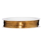 Smykketråd 0,6 mm tyk, 50 m lang – guldfarvet