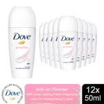 Dove AntiPerspirant Roll On up to 48H of Sweat & Odour Protection 50ml, 12 Pack