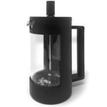 MGE - French Press Cafetiere Coffee & Tea Maker - Heat Resistant Borosilicate Coffee & Tea Brewer - Coffee Press with Micro-Filter - 350 mL - Black