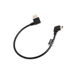 System-S Câble Mini USB coudé à 90° vers USB Type A (mâle) coudé à 90° vers la Droite - Câble de données - 26 cm