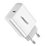 Ugreen USB Power Delivery 3.0 Quick Charge 4.0+ väggladdare 20W 3A - Vit (60450)