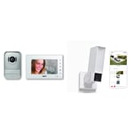 Legrand Offre Duo - Portier visiophone Easy Kit connecté Blanc + Netatmo Caméra de Surveillance Extérieure Intelligente Blanche (avec Sirène)