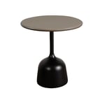 Cane-Line - Soffbordsunderrede liten - Glaze - Lava Grey/Bordsskiva dia. 45 cm - Drop, Glaze, Go - Taupe - Soffbord utomhus - Brun
