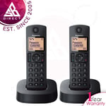 Panasonic Twin Digital Cordless Telephone│Nuisance Call Block│KXTGC312EB│Black