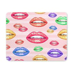 Beautiful Sexual Lips White Teeth Gaming Mouse Pad Durable Office Accessory Rubber Mousepad Mat