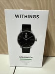 Withings Scanwatch 38 mm Silver Stainless Steel Case with Black Silicone Band...