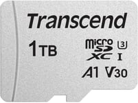 Transcend 1TB microSD UHS-I U3 A1 avec Adaptateur SD, FFP - TS1TUSD300S-AE