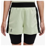 On Active Shorts Stl. XS Dam Grön - Lätta och Snygga Korta Byxor för Löpning och Träning