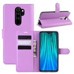 Xiaomi Redmi Note 8 Pro PU Wallet Case Purple