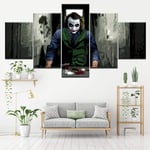 CSDECOR 5 Wall Art Paintings 200X100 Cm Canvas Painting American Horror Movie Character 5 Pieces Wall Art Painting Modular Wallpapers Poster Print For Living Room Home Decor