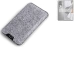 Felt case sleeve for Oppo Reno10 Pro grey protection pouch