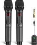 JAMELO Wireless Microphone, 2.4G Karaoke Singing Microphone Set, Cordless System