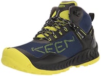 KEEN Men's NXIS Evo Mid Waterproof Hiking Boots, Black/Evening Primrose, 12 UK