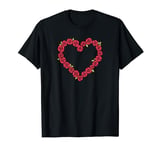 Coquette Heart Valentines Day Roses Symbol of Love T-Shirt