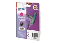 Epson T0803 - 7.4 Ml - Magenta - Original - Blister - Bläckpatron - För Stylus Photo P50, Px650, Px660, Px700, Px710, Px720, Px730, Px800, Px810, Px820, Px830
