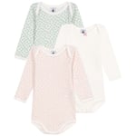 Petit Bateau 3-pack Baby Bodys Marshmallow Rose | Vit | 6 months