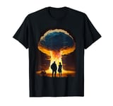 Love Couple in front of Atomic Bomb Explosion Mushroom Cloud T-Shirt