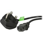 Com Câble d'alimentation pour pc uk - bs 1363 à C13, 18AWG, 10A 250V - Cordon d'alimentation Ordinateur/Ordinateur Portable/TV - Câble d'alimentation