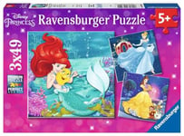 Ravensburger - Puzzle Enfant - Puzzles 3x49 p - Aventure des princesses - Disney Princesses - Dès 5 ans - 09350