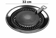 Non Stick Grill Plate For Portable Gas Stove Cooker Griddle BBQ Cooking UK
