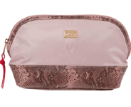 DKNY Satin Petal Pink Reptile  Large Dome Makeup/ Wash Bag - BNWT