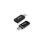 NANOCABLE 10.02.0014 - Adaptateur Micro USB vers USB-C, Micro B Mâle vers USB-C Femelle, Couleur Noir