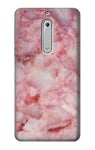 Pink Marble Texture Case Cover For Nokia 5