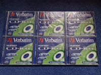 6x Verbatim hi-speed  CD-RW 8x-12x 700MB SERL for Hi-Speed Drives - New & Sealed