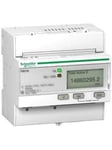 Schneider Electric iEM3210 kWh-måler MID CT 1A/5A trafo måling, energi måler med puls og LCD display, 3P+N 400V CT x/5,