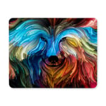 Cool Dog's Head Dog's Head Digital Painting Rectangle Non Slip Rubber Mouse Pad Gaming Mousepad Mat for Office Home Woman Man Employee Boss Work